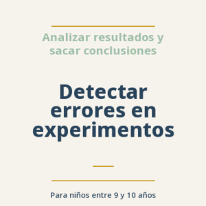 Detectar errores en experimentos