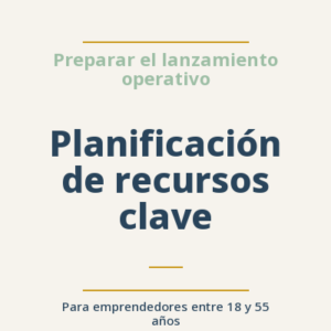 Planificación de recursos clave